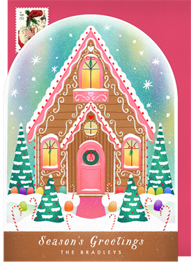 'Gingerbread Cabin' Holiday Greetings Card