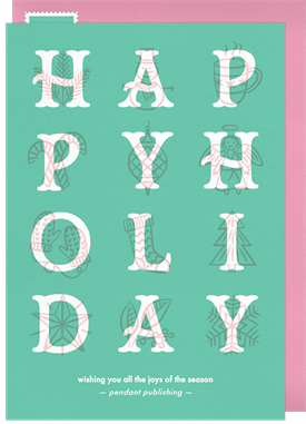'Happy Holiday Icons' Business Holiday Greetings Card