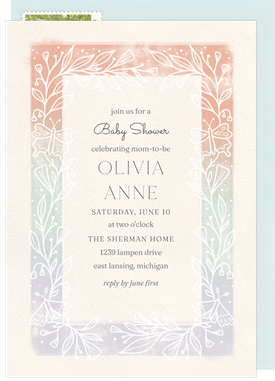 'Butterfly Arbor' Baby Shower Invitation