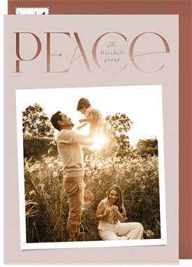 'Snapshot Peace' Business Holiday Greetings Card