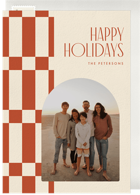 'Funky Checkers' Holiday Greetings Card