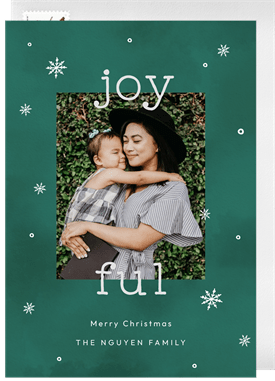 'Joyful Type' Christmas Greetings Card