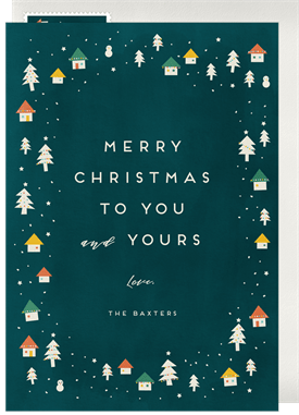 'Festive Winter Village' Christmas Greetings Card