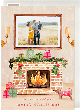 'By The Fire' Holiday Greetings Card