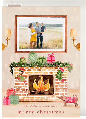 'By The Fire' Christmas Greetings Card