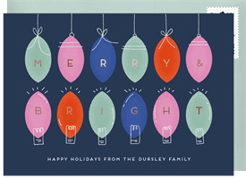'Baubles and Bulbs' Holiday Greetings Card