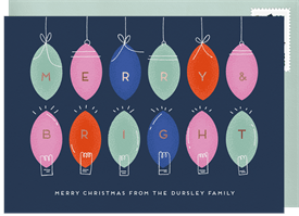 'Baubles and Bulbs' Christmas Greetings Card