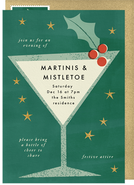 'Mistletoe Martini' Holiday Party Invitation