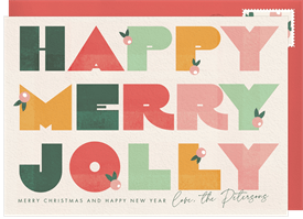'Happy Trio' Holiday Greetings Card