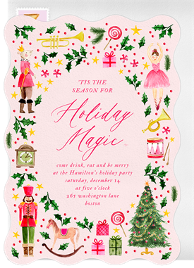 'Nutcracker Suite' Christmas Party Invitation