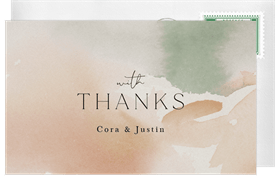 'Ethereal Wash' Wedding Thank You Note