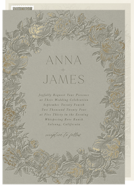 'Ornate Florals' Wedding Invitation