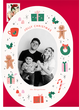 'Jolly Holiday Icons' Christmas Greetings Card