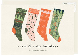 'Holiday Stockings' Holiday Greetings Card