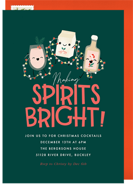'Making Spirits Bright' Holiday Party Invitation