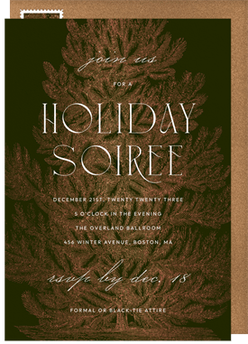 'Classic Tree' Christmas Party Invitation