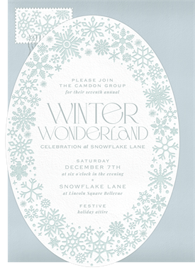 'Snowflake Wreath' Business Holiday Party Invitation