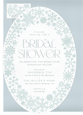 'Snowflake Wreath' Bridal Shower Invitation