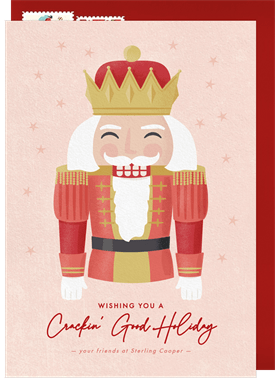 'Smiling Nutcracker' Business Holiday Greetings Card