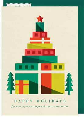 'Corporate Tree' Business Holiday Greetings Card