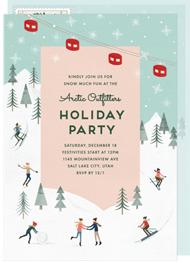 'Snow Fun' Business Holiday Party Invitation
