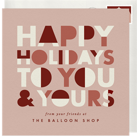 'Happy Cutouts' Business Holiday Greetings Card