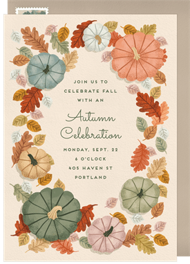 'In The Pumpkin Patch' Fall Party Invitation