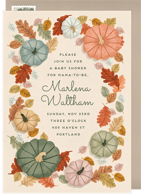 'In The Pumpkin Patch' Baby Shower Invitation