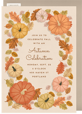 'In The Pumpkin Patch' Fall Party Invitation