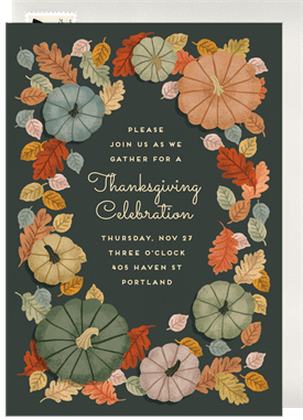 'In The Pumpkin Patch' Thanksgiving Invitation