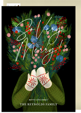 'Bountiful Winter Bouquet' Christmas Greetings Card