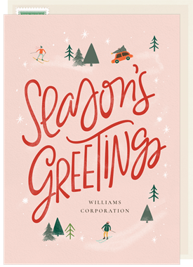 'Lettered Season's Greetings' Business Holiday Greetings Card