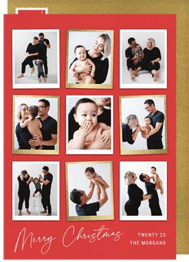 'Nine Snapshots' Christmas Greetings Card