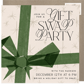 'Festive Bow' Christmas Party Invitation