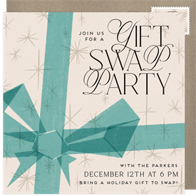 'Festive Bow' Christmas Party Invitation