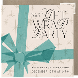 'Festive Bow' Business Holiday Party Invitation