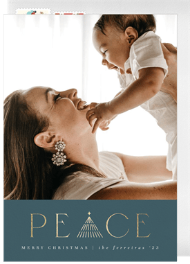 'Peace Christmas Tree' Christmas Greetings Card