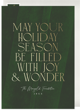 'Filled With Joy' Business Holiday Greetings Card