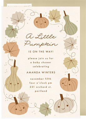 'Charming Gourds' Baby Shower Invitation