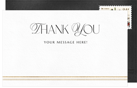 'Champagne Toast' Wedding Thank You Note