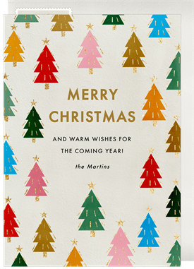 'Glitter Forest' Christmas Greetings Card