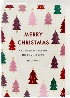 'Glitter Forest' Christmas Greetings Card