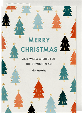 'Glitter Forest' Christmas Greetings Card