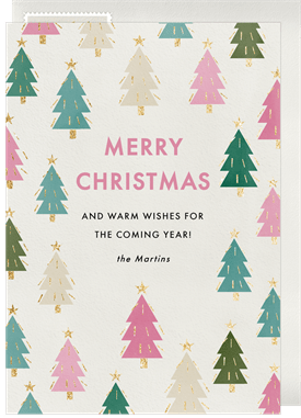 'Glitter Forest' Christmas Greetings Card