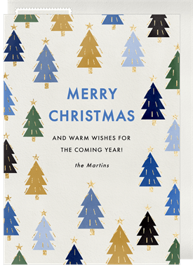 'Glitter Forest' Christmas Greetings Card