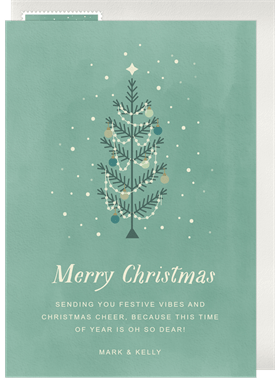 'Whimsical Tree' Christmas Greetings Card