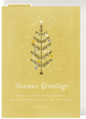 'Whimsical Tree' Business Holiday Greetings Card