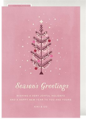 'Whimsical Tree' Business Holiday Greetings Card