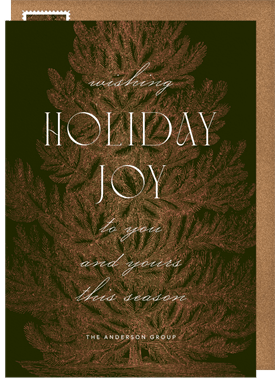 'Classic Tree' Business Holiday Greetings Card