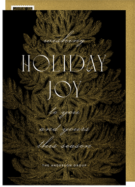 'Classic Tree' Business Holiday Greetings Card